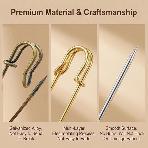 6PCS Super Safety Pins Bent Needle DIY Breastpin Shawl/Sweater Buckle for Blankets Crafts Knitted Fabric Skirts (2Inch(50MM))(Color Random) in Saudi Arabia