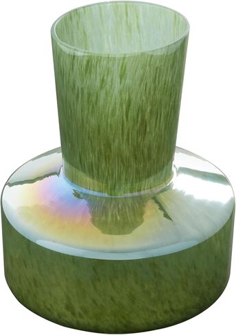 Deco 79 Glass Handmade Decorative Vase Blown Centerpiece Vase, Flower Vase for Home Decoration 10" x 5" x 12", Blue in Saudi Arabia