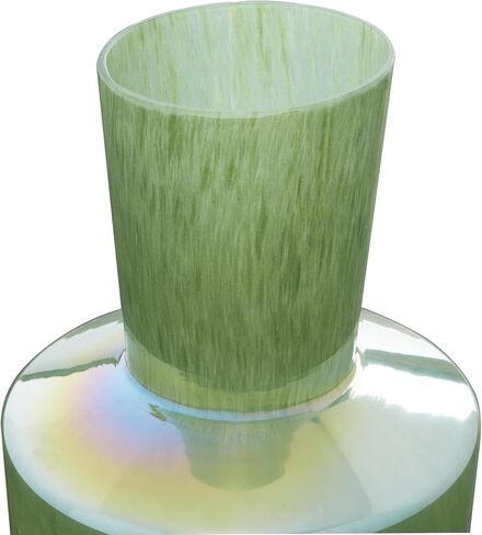 Deco 79 Glass Handmade Decorative Vase Blown Centerpiece Vase, Flower Vase for Home Decoration 10" x 5" x 12", Blue in Saudi Arabia