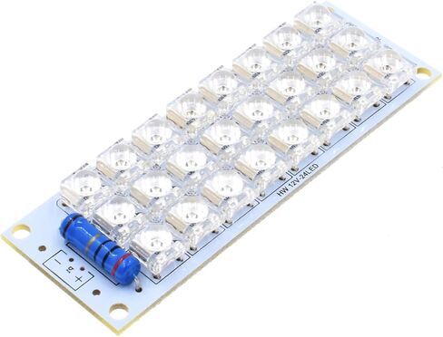 2 قطعة لوحة إضاءة LED حمراء 12 فولت، 24 قطعة مصابيح LED لسمكة البيرانا، 2 وات، 79 × 28 × 10 مم، لإضاءة المركبات والبحرية in Kuwait