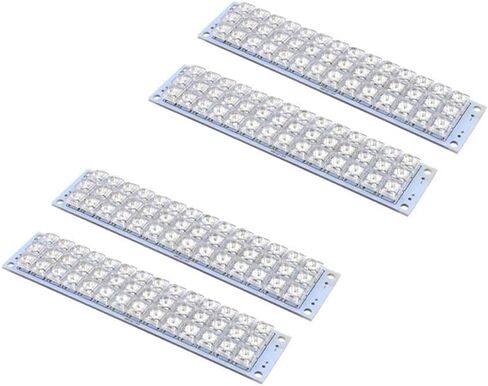 4 قطع 12 فولت أحمر 24-LED لوحات إضاءة سمكة البيرانا، 79 × 28 × 10 مم، 2 وات، مدخل 10-14 فولت، للمركبات وإضاءة الطوارئ in Kuwait