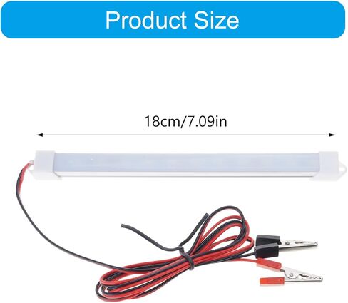 12 فولت SMD5630 LED شرائط أنبوب الضوء الداخلي مصباح استبدال شاحنة المعسكر سفينة مصباح القراءة مع مشبك التمساح سلك السيارة LED شرائط الضوء الداخلية in Kuwait