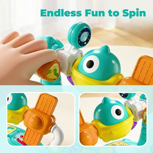 iPlay، iLearn Baby Dinosaur Musical Piano Toy، لعبة موسيقى وقت البطن للرضع مع صوت خفيف، نشاط تعلم التطور الحسي للأطفال الصغار، هدية عيد ميلاد 6 7 8 9 10 12 شهر 1 2 3 سنوات صبي فتاة طفل in Kuwait