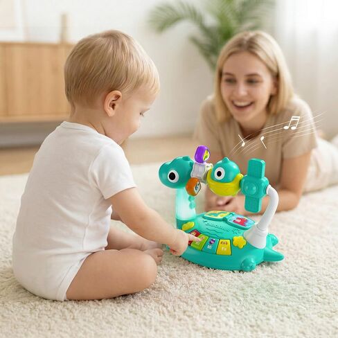 iPlay، iLearn Baby Dinosaur Musical Piano Toy، لعبة موسيقى وقت البطن للرضع مع صوت خفيف، نشاط تعلم التطور الحسي للأطفال الصغار، هدية عيد ميلاد 6 7 8 9 10 12 شهر 1 2 3 سنوات صبي فتاة طفل in Kuwait