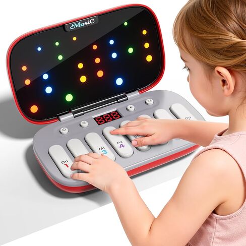 Piano for Kids, Piano Keyboard Learning Toys for Kids Boys Girls Ages 3 4 5 6 7 Year Old, 7 Modes Educational Toy Keyboard Piano with Light-Up Keys, Travel Piano Toy Music Rhythm Machine Birthday Gift in Saudi Arabia
