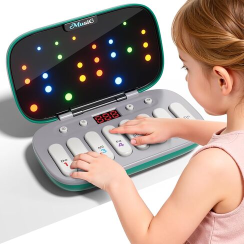 Piano for Kids, Piano Keyboard Learning Toys for Kids Boys Girls Ages 3 4 5 6 7 Year Old, 7 Modes Educational Toy Keyboard Piano with Light-Up Keys, Travel Piano Toy Music Rhythm Machine Birthday Gift in Saudi Arabia