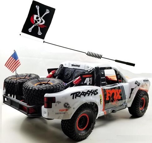 هوائي RC 1/8-1/10 مع علم القراصنة قطع غيار السيارات RC لتزيين 1:8-1:10 RC الزاحف المحوري SCX10 90046 TRX-4 TRX4 D90 D110 Tamiya CC01 (قطعتان 290 مم/11.4 بوصة) in Kuwait