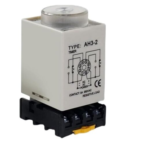 مرحل الوقت AC220V تأخير التشغيل 0-6 ثواني 5A مع القاعدة (2) in Kuwait