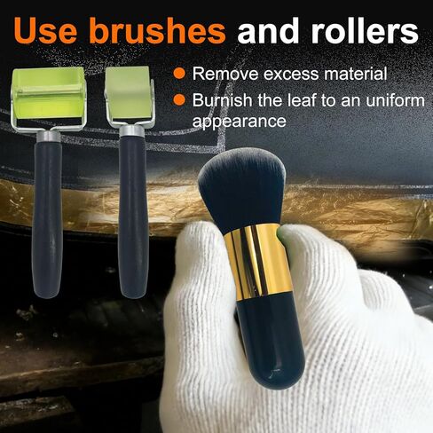 1-inch and 2-inch soundproofing seam rollers, smoothing tools, and dusting brushes, plus a 1-inch rotating tool designed for enhancing dimensional effects when applying silver leaf and gold leaf. in Kuwait