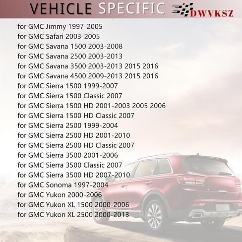 استبدال جلبة مطاطية لفرجار قرص الفرامل الأمامية قطعة واحدة Dwvksz لـ GMC Sierra 1500 5.3L 1999 2000 2001 2002 2003 2004 2005 2006 2007، لـ Savana 2500 6.6L 2006 2007 2008 2009 2010 2011 2012 2013 in Kuwait