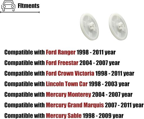 قطعتان من فواصل منظم النوافذ المتوافقة مع Ford Ranger Taurus Lincoln Mercury 1998-2014، مثبتات زجاج الباب لـ F8VZ-54234A44-AA in Kuwait