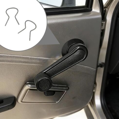 قطعتان من استبدال مقبض كرنك النافذة لمنظم النوافذ اليدوي، متوافق مع 1992-1998 Geo Chevy Tracker سوزوكي تويوتا بيك اب، مقابض جانبية للسائق والركاب in Kuwait