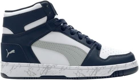 حذاء رياضي متوسط ​​من PUMA Rebound Layup، Alpine Snow Black-Toasted Almond، مقاس 5 US للأطفال الكبار in Saudi Arabia