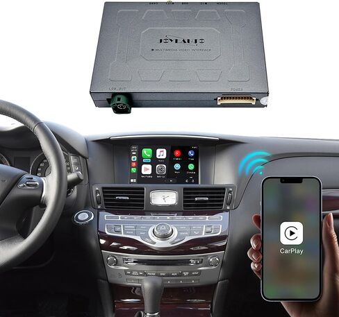 مجموعة التحديثية التلقائية CarPlay Android Auto لـ Infiniti QX60 Q70 QX80 2015-2019، صندوق Carplay اللاسلكي يدعم وصلة المرآة، وظائف تشغيل USB للكاميرا العكسية WZIN-2 in Kuwait