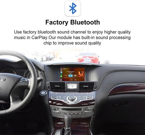 مجموعة التحديثية التلقائية CarPlay Android Auto لـ Infiniti QX60 Q70 QX80 2015-2019، صندوق Carplay اللاسلكي يدعم وصلة المرآة، وظائف تشغيل USB للكاميرا العكسية WZIN-2 in Kuwait