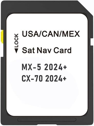 بطاقة SD للملاحة المحسنة متوافقة مع خرائط 2025-2026 CX-50/3 / CX-30 / CX-70، 2024-2026 MX-5، الولايات المتحدة الأمريكية/CAN/MEX in Kuwait