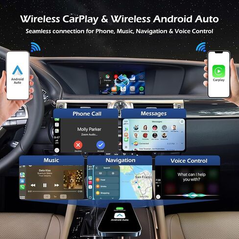 مجموعات التحديثية لفك التشفير التلقائي CarPlay Android المتوافقة مع Lexus GS250 GS300 GS350 GS450 لعصا التحكم من 2012-2015، وصلة مرآة داعمة، وكاميرا احتياطية، وتشغيل عصا USB in Kuwait