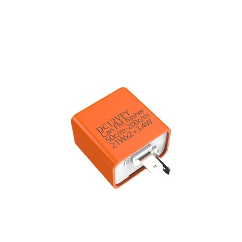 Safety Relay 2Pin Motorcycle L-ed Flasher Adjustable of Turn Blinker Relays Moto Accessories 1-20PCS Safety Control Relay(Orange-1PCS) in Kuwait