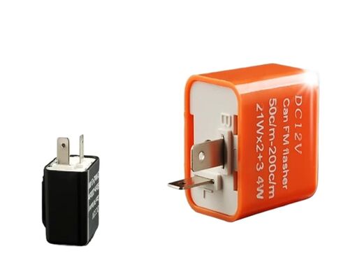 Safety Relay 2Pin Motorcycle L-ed Flasher Adjustable of Turn Blinker Relays Moto Accessories 1-20PCS Safety Control Relay(Orange-1PCS) in Kuwait