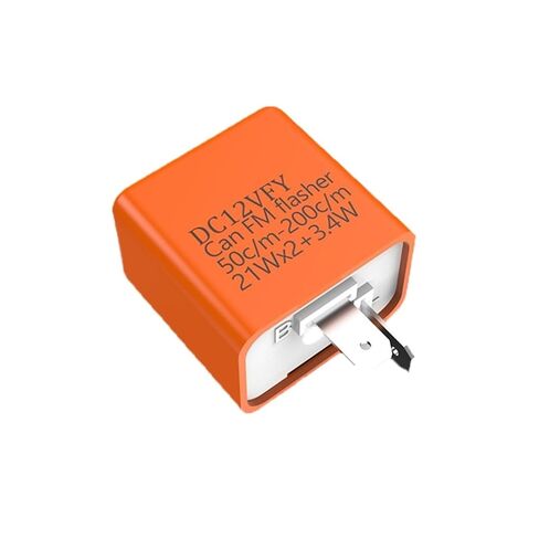 Safety Relay 2Pin Motorcycle L-ed Flasher Adjustable of Turn Blinker Relays Moto Accessories 1-20PCS Safety Control Relay(Orange-1PCS) in Kuwait