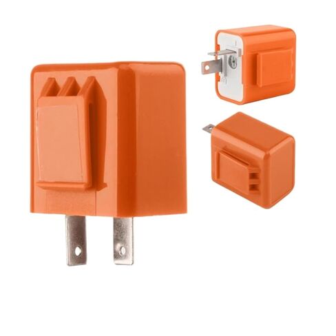 Safety Relay 2Pin Motorcycle L-ed Flasher Adjustable of Turn Blinker Relays Moto Accessories 1-20PCS Safety Control Relay(Orange-1PCS) in Kuwait