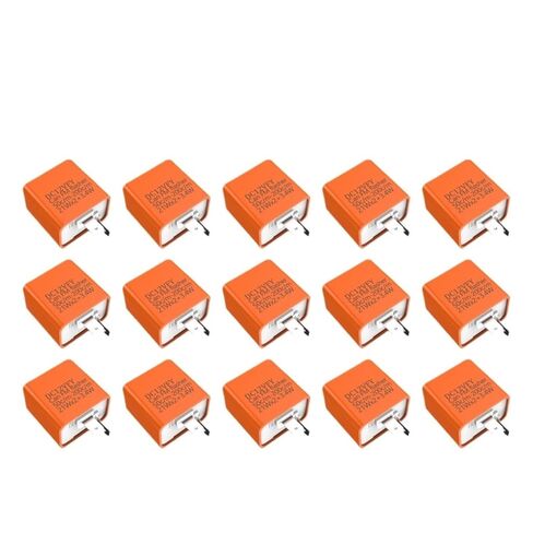 Safety Relay 2Pin Motorcycle L-ed Flasher Adjustable of Turn Blinker Relays Moto Accessories 1-20PCS Safety Control Relay(Orange-1PCS) in Kuwait