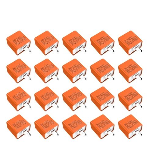 Safety Relay 2Pin Motorcycle L-ed Flasher Adjustable of Turn Blinker Relays Moto Accessories 1-20PCS Safety Control Relay(Orange-1PCS) in Kuwait