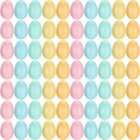 100 Pieces Egg Shakers Musical Instruments Percussion Maracas Egg for Kids Toys Plastic Easter Egg Shaker for Learning DIY Painting, Classroom Music, Rhythm, 5 Colors in Kuwait