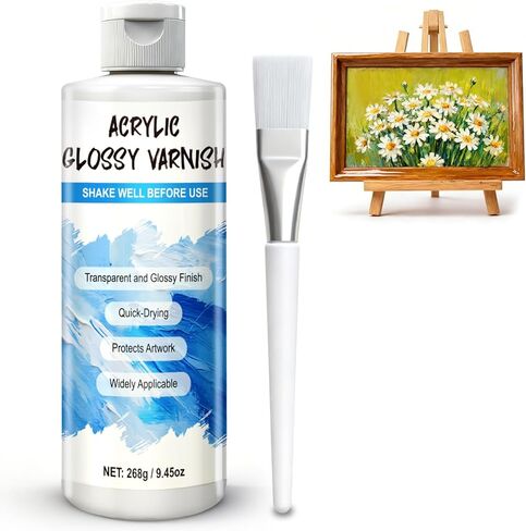 10.1 Oz Cold Wax Medium, Cold Wax, Watercolor Waxs Sealer with White Brush, Multifunctional Waterproof Protective Coating, Enhanced Adhesion, Easier to Mix with Oil Paints in Saudi Arabia