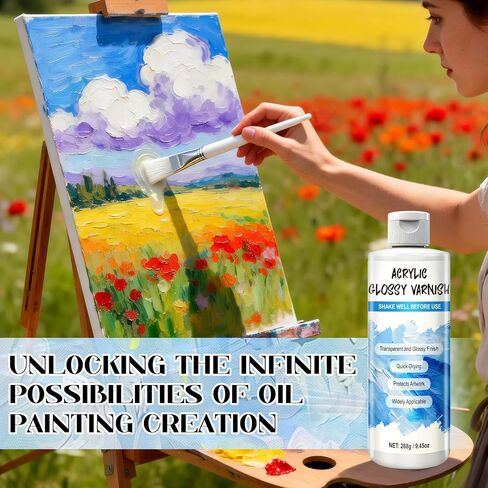 10.1 Oz Cold Wax Medium, Cold Wax, Watercolor Waxs Sealer with White Brush, Multifunctional Waterproof Protective Coating, Enhanced Adhesion, Easier to Mix with Oil Paints in Saudi Arabia