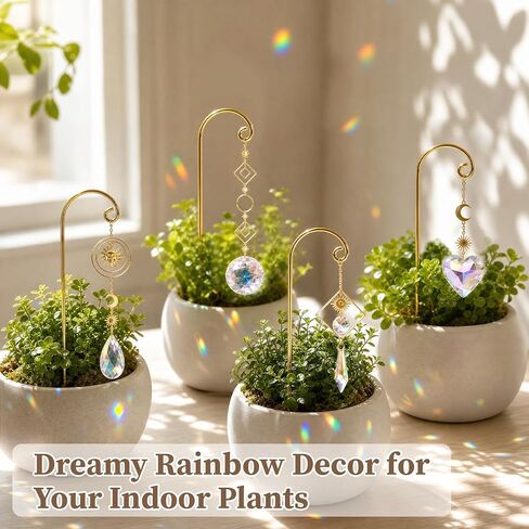 260 قطعة من مجموعات أدوات التقاط أشعة الشمس DIY للبالغين، ديكورات نباتات كريستالية لالتقاط أشعة الشمس للأواني، أدوات التقاط أشعة الشمس الذهبية للحديقة للنوافذ المعلقة في الأماكن المغلقة تعريشة نباتية صغيرة بوعاء، موردون لصناعة التقاط أشعة الشمس in Kuwait