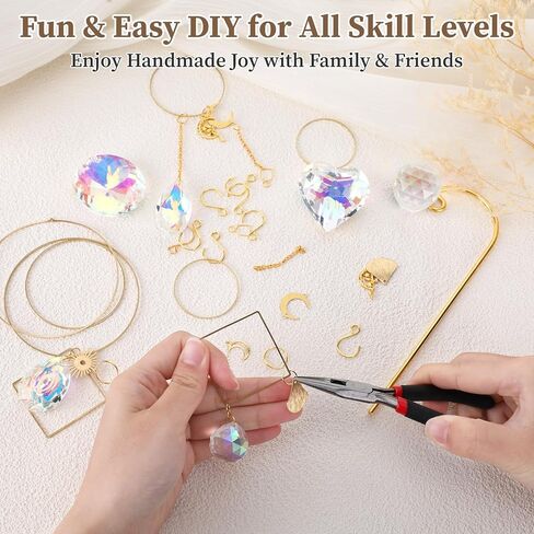 260 قطعة من مجموعات أدوات التقاط أشعة الشمس DIY للبالغين، ديكورات نباتات كريستالية لالتقاط أشعة الشمس للأواني، أدوات التقاط أشعة الشمس الذهبية للحديقة للنوافذ المعلقة في الأماكن المغلقة تعريشة نباتية صغيرة بوعاء، موردون لصناعة التقاط أشعة الشمس in Kuwait