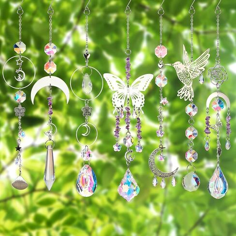 Sunlight Capture Set DIY Rainbow Maker Kit Hanging Charms and Prisms for Home Wedding Garden Christmas Light and Shadow, Multicolor in Kuwait