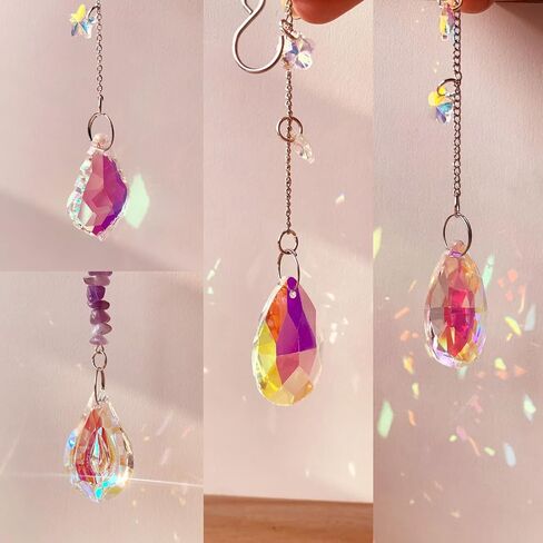 400Pcs DIY Sun Catcher Colorful Crystal Hanging Ornaments Set DIY Making Supplies for Home Garden Party Decoration (400pcs DIY kit Material Package) in Kuwait