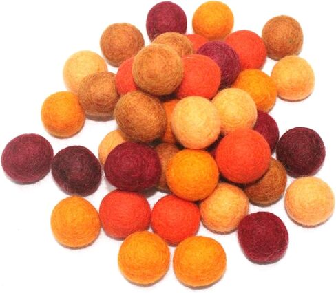Generic Felt Pom Poms - Wool Felt Balls - 10 Vibrant Colors - 100 Pieces - 2cm (~0.8 inch) Size Each - Craft - DIY - Handmade 100% NZ Wool, RS1110 in Saudi Arabia