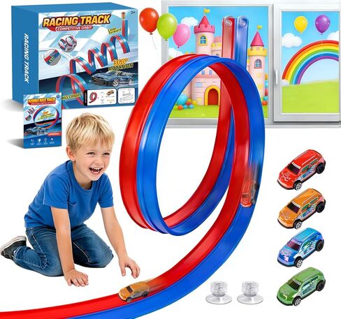 Flexible Race Track for Kids, 16.4FT Portable DIY Flexible Racing Track in Saudi Arabia