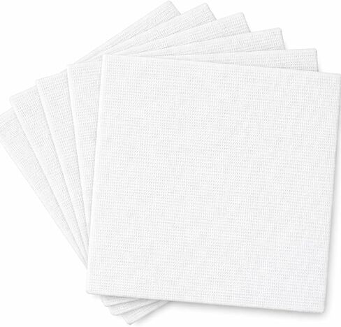 Aspen Lane 13 Mesh Needlepoint Canvas، صفائح قماش بيضاء متشابكة من القطن الفارغ للتطريز DIY، غرزة متقاطعة، مشاريع التطريز والحرف اليدوية، قماش خياطة متين، 25.4 سم × 35.56 سم، حزمة من 6 قطع in Kuwait