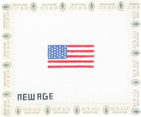 Hand-Painted Small American Flag Needlepoint Canvas Design - 18 mesh - New Age Needlepoint (Kitted) in Kuwait