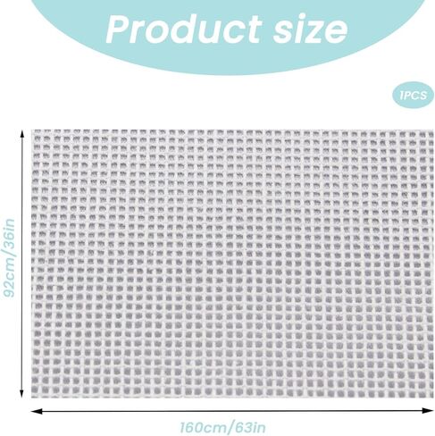 1Pack White Needlepoint Canvas, Polyester Cotton Mesh Canvas Sheets, 14 Mesh Blank Embroidery Canvas Sheets for Knit and Crochet Projects(36 x 63 Inch) in Kuwait