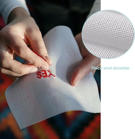1Pack White Needlepoint Canvas, Polyester Cotton Mesh Canvas Sheets, 14 Mesh Blank Embroidery Canvas Sheets for Knit and Crochet Projects(36 x 63 Inch) in Kuwait