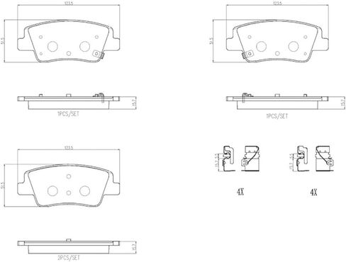 Brembo P30152N Ceramic Pad for Car in Kuwait