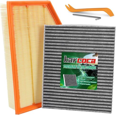Engine Air Filter & Cabin Air Filter Combo for 2018-2025 Jeep Wrangler JL JLU & 2020-2025 Gladiator JT (2.0L & 3.6L) - Replaces 68257030AA, 68301863AA, CA12373, CF12450 - Maintenance Kit in Kuwait