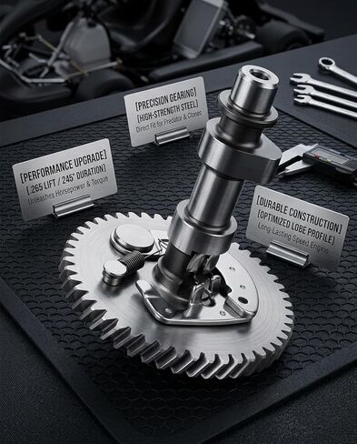 .265 Camshaft for Predator 212cc Hemi 196cc Clone GX200 Tillotson 196/212/225 Engine – Performance Camshaft with .265 Lift 245 Duration – Boosts HP, Torque & Acceleration for Minibike Go Kart in Saudi Arabia
