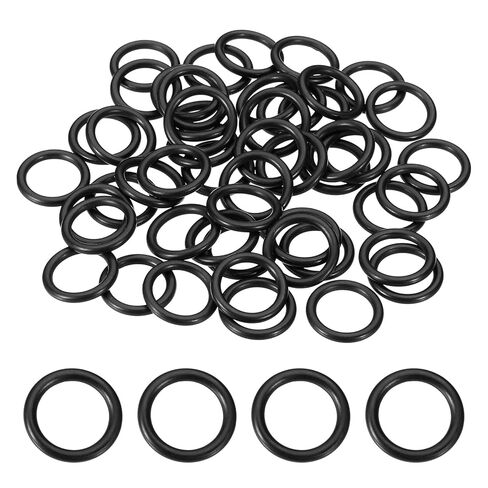 uxcell 50Pcs AS-113 O-Rings, Nitrile Rubber O-Rings 9/16" ID, 3/4" OD, 3/32" Width Round Sealing Gasket for Hydraulic Pneumatic Systems Sealing Repair (90 Durometer, Black) in Kuwait