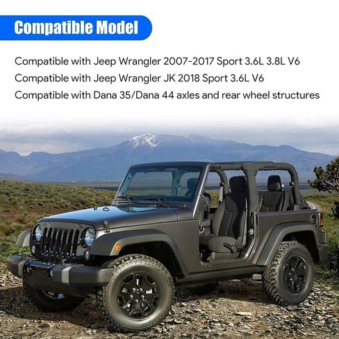 Rear Wheel Axle Bearing and Seal Kit Fit for Jeep Wrangler JK/JKU 2007 2008 2009 2010 2011 2012 2013 2014 2015 2016 2017 2018 Axle Shaft Seal Retainer Replace 68008523AA 68003270AA 83503077 68499023AA in Kuwait