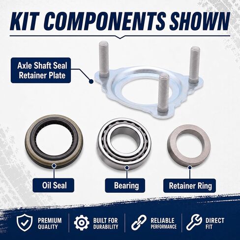 Rear Axle Bearing and Seal Kit for Jeep Wrangler JK JKU 2007-2018 Dana 35/44, Axle Shaft Seal Retainer Ring, Replaces 68008523AA, Rear Left or Right in Kuwait