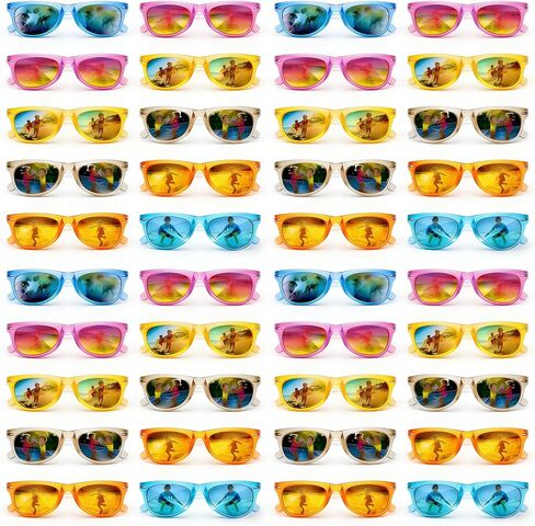 18 Pack Kids Sunglasses Bulk Party Favors, Neon Sunglasses with UV400 Protection for Kids Age 3-8,Great Gift for Birthday ，Graduation Party Supplies Party, Beach, Pool，Boys Girls Goody Bag Stuffers in Kuwait