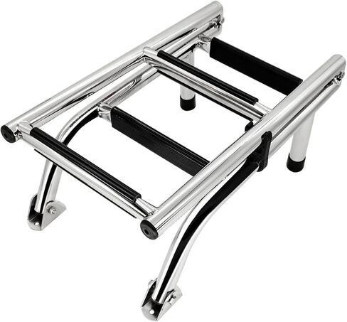 Made Telescopic 4 Step Pontoon Boat Ladder, Stainless Steel Telescoping Extendable Marine Ladder, 500lbs Capacity Stepladder for Pontoon/Marine/Yacht/Swimming Pool in Saudi Arabia