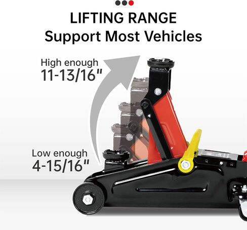 Maxority 2-Ton (4000 lbs) Hydraulic Trolley Garage Service/Floor Jack with Blow Mold Carrying Storage Case for sedans and Pickup Trucks Home and Workshop Vehicle Maintenance in Kuwait