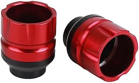 Universal CNC Aluminum Ont Fork Slider Motorcycle Cr or | Rustproof Stylish Design | Wheel Fork Axle Cr Pad for Motorcycle | Easy to Inst le L (Red) in Kuwait